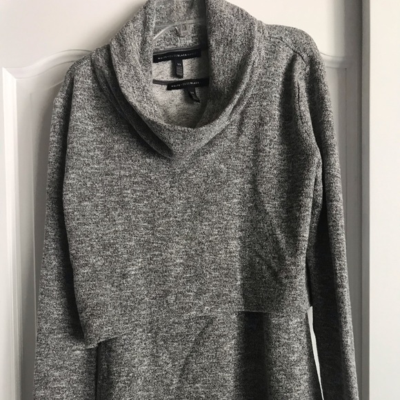 White House Black Market Sweaters - WHBM Gray Layered Sweater With Metallic Thread